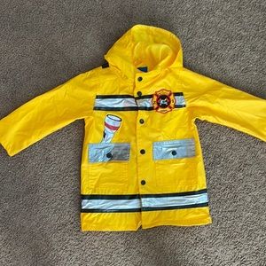 Kids firefighter rain jacket 2T
